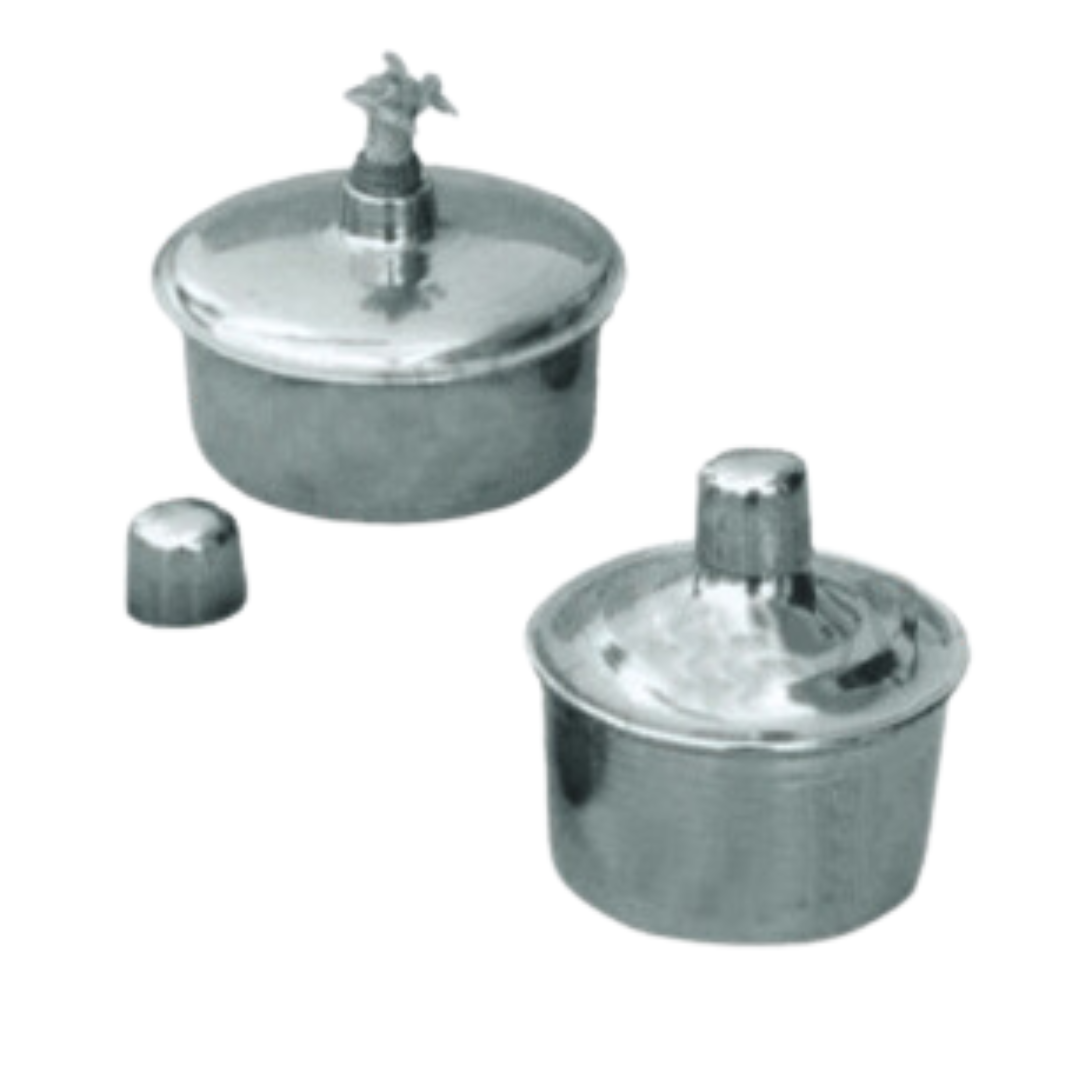 Spirit Lamp Crucible with Lid - Aluminum